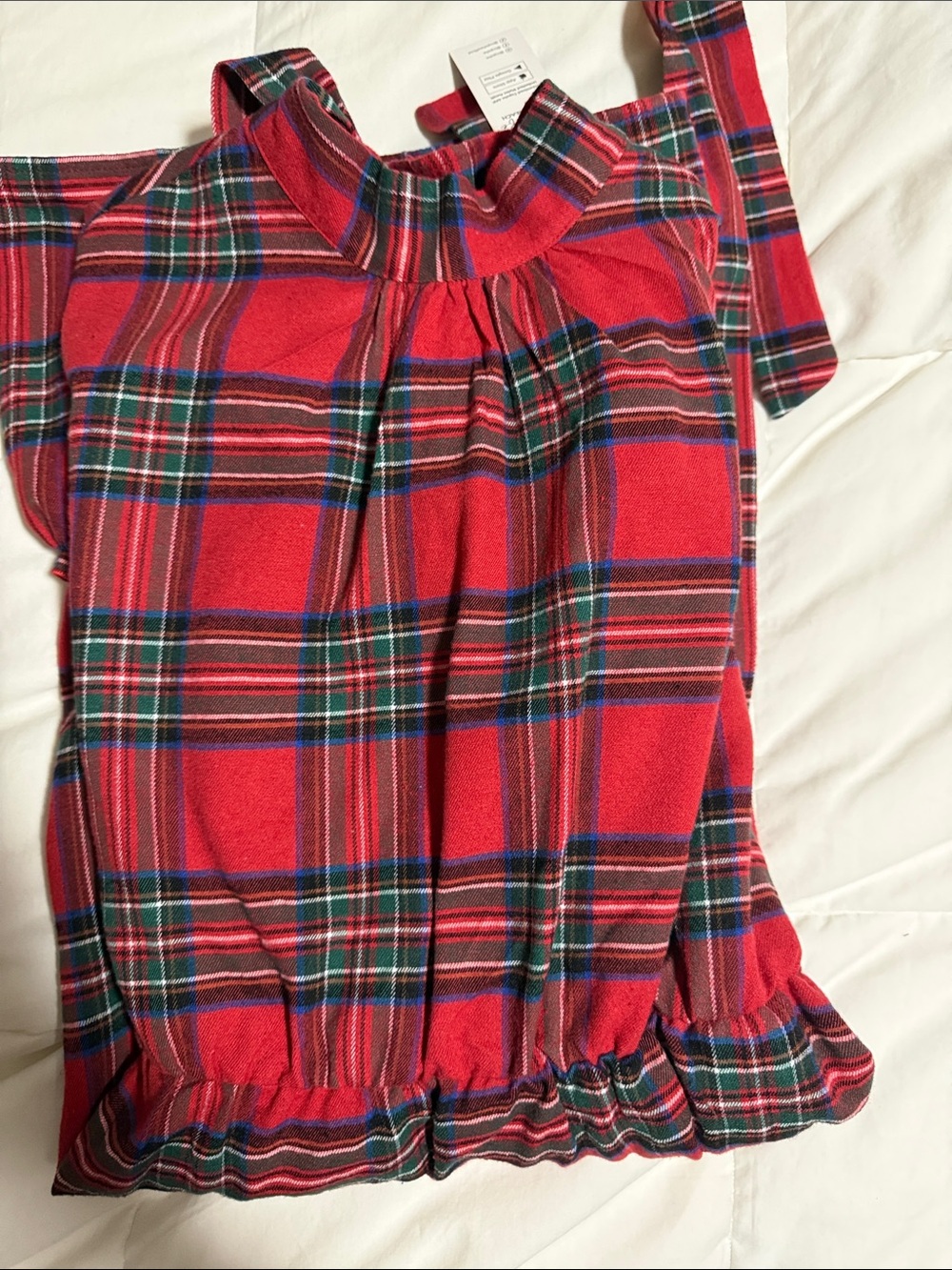 Cupshe Red Tartan Long Sleeve Tiered Midi Dress - Picture 5 of 5